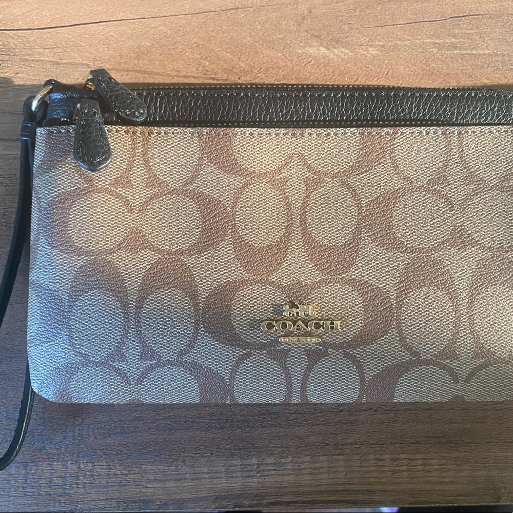 Coach Double zip wallet wristlet